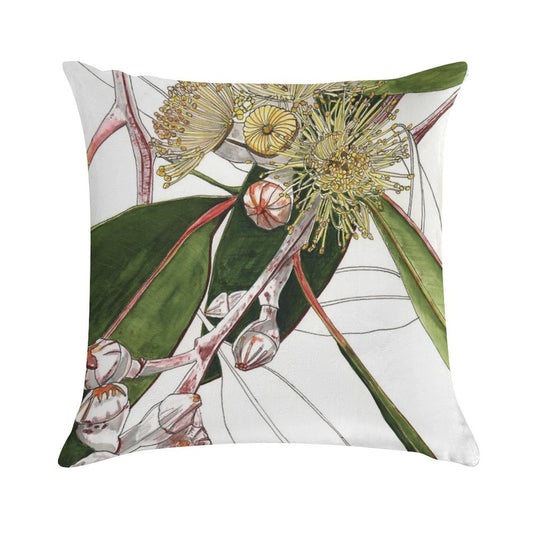 Eucalyptus Mallee Australian Native Soft Gift Ready Throw Pillow