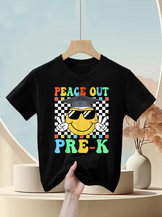 Peace Out Preschool Graduation Pre-K Last Day Of School Kids T-Shirt