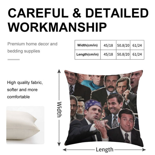 The Office Michael Scott - Steve Carell Linen Throw Pillow Cover