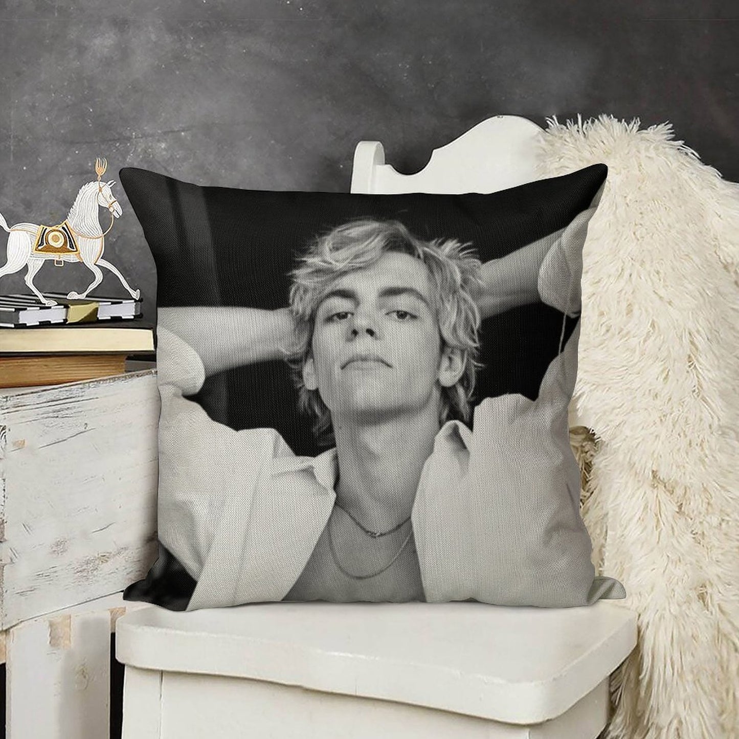 Ross Lynch Linen Throw Pillow Cover