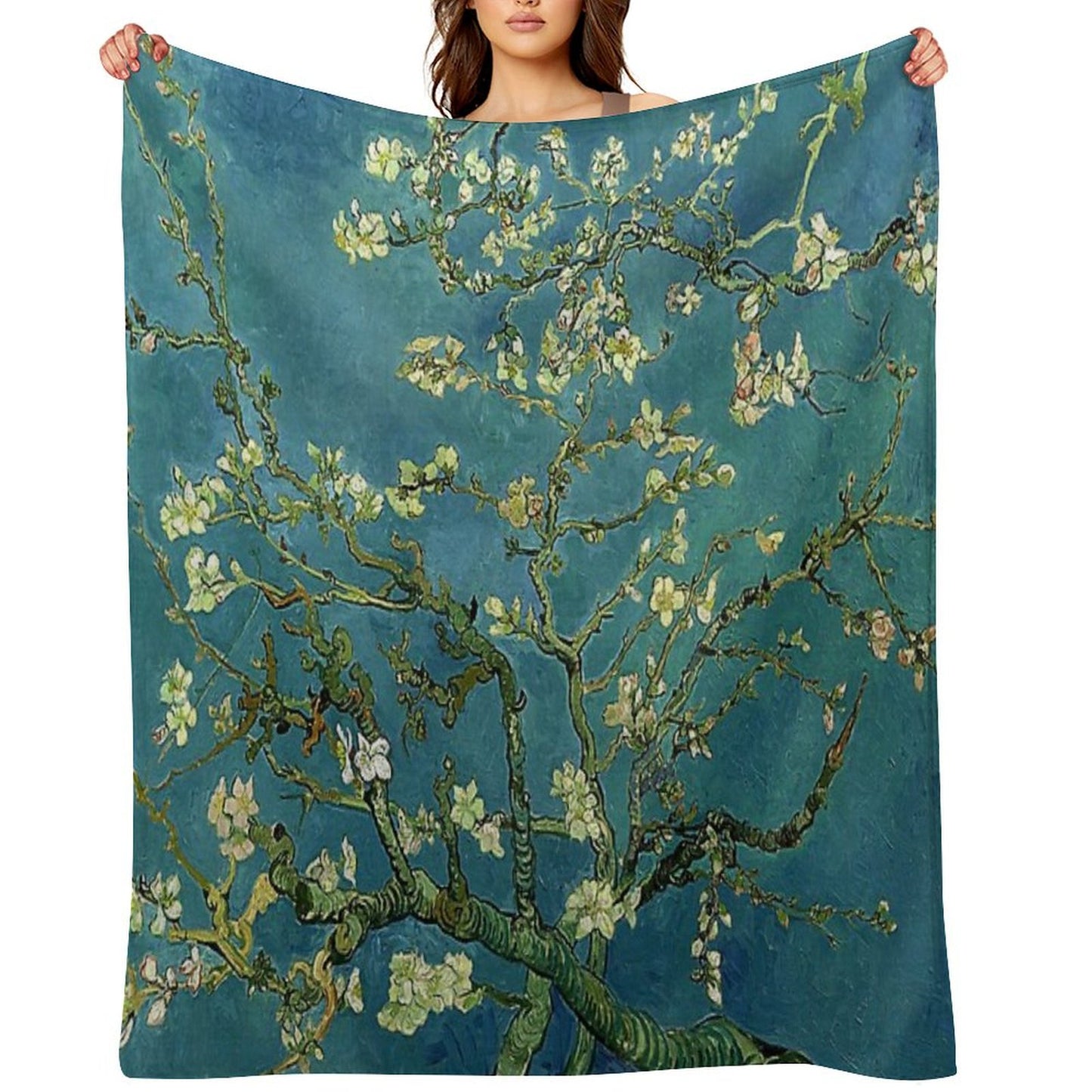 Van Gogh Almond Blossoms Throw Blanket