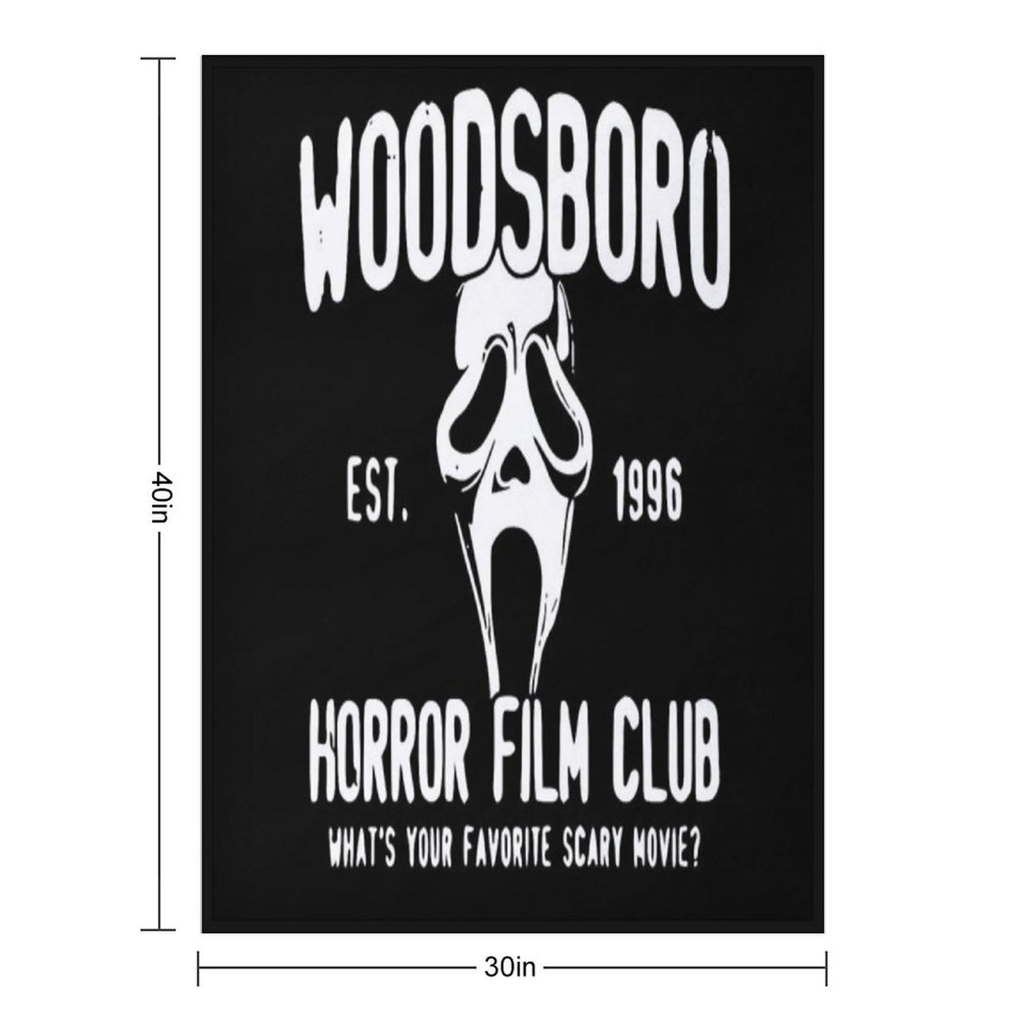 Scream Woodsboro Film Club Horror Throw Blanket