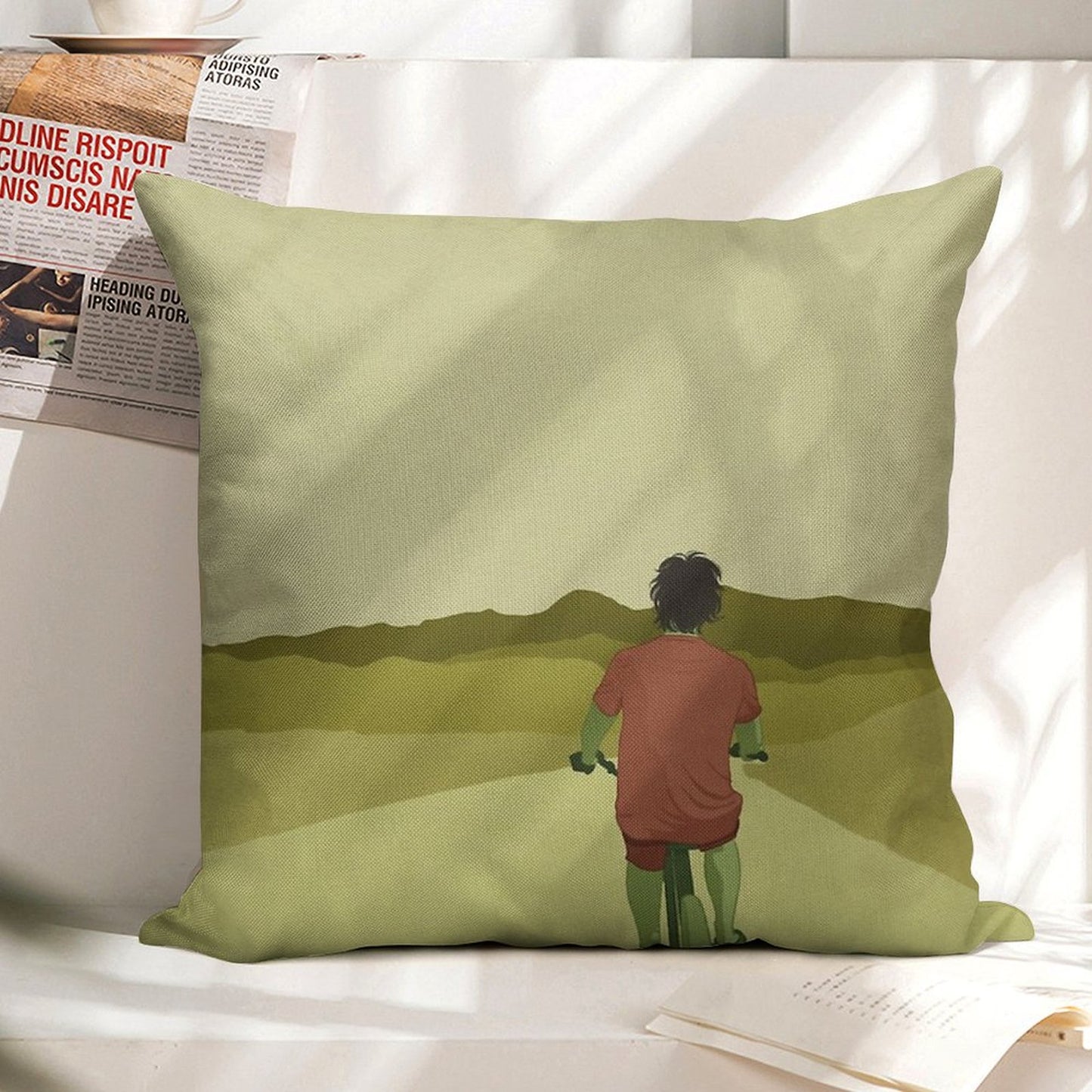 Siempre Adelante Linen Throw Pillow Cover