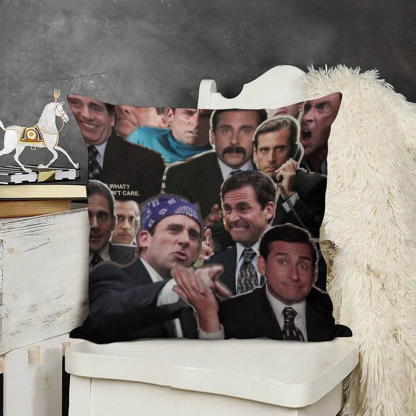 The Office Michael Scott - Steve Carell Linen Throw Pillow Cover