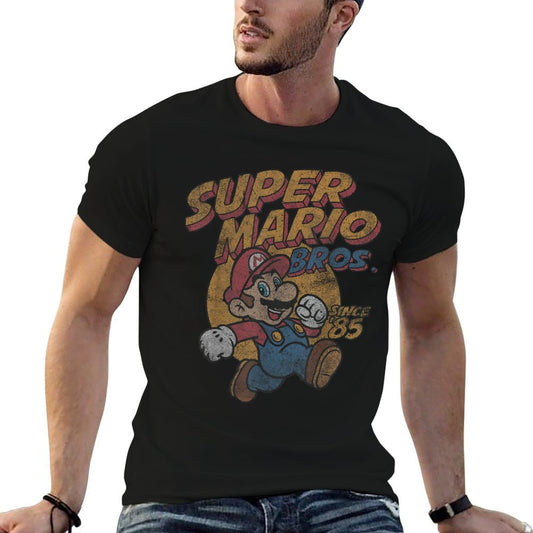 Super Mario Bros. Since '85 Vintage Poster  Heathered Texture T-Shirt