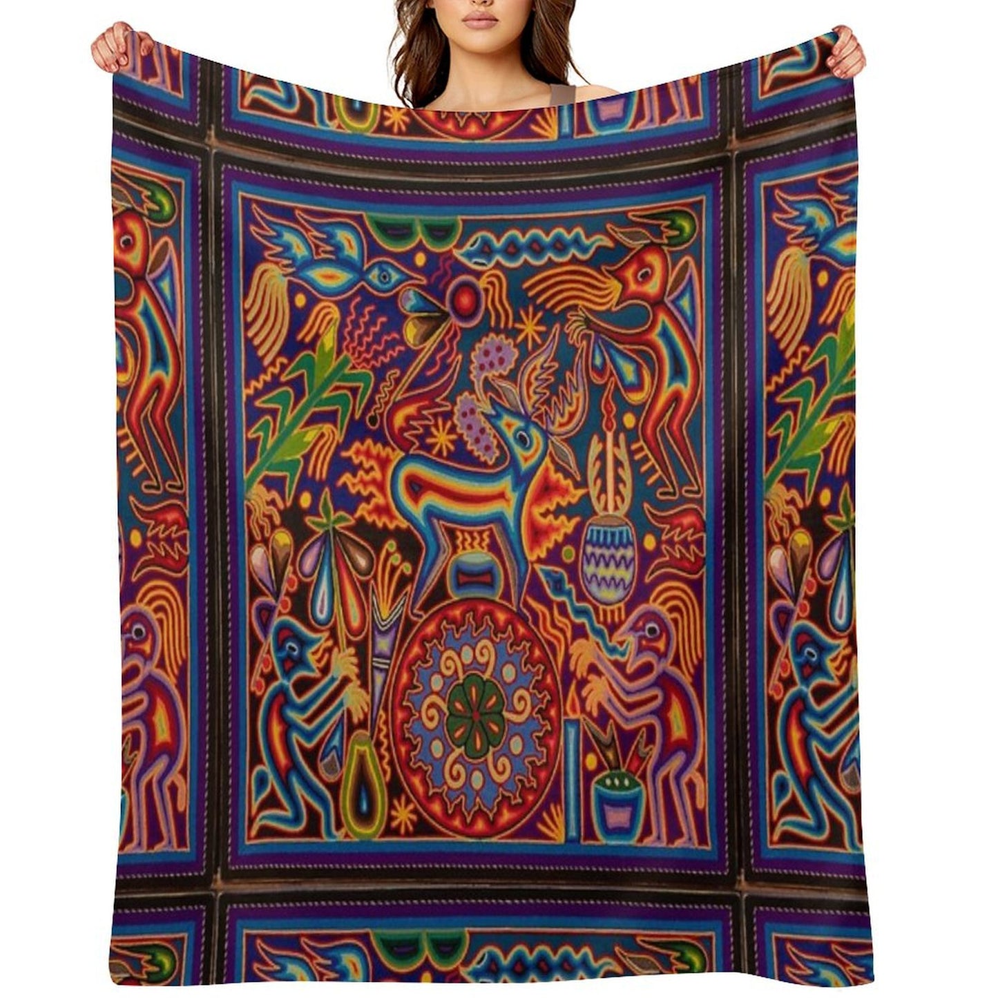 Huichol Throw Blanket