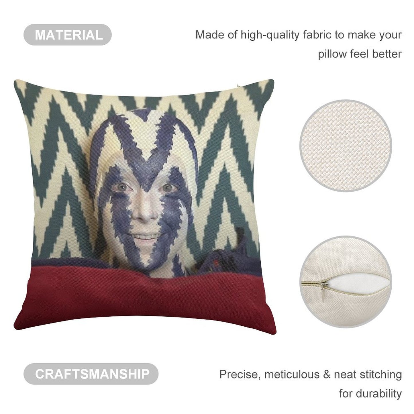 I'm A Chair Beech Linen Throw Pillow Cover