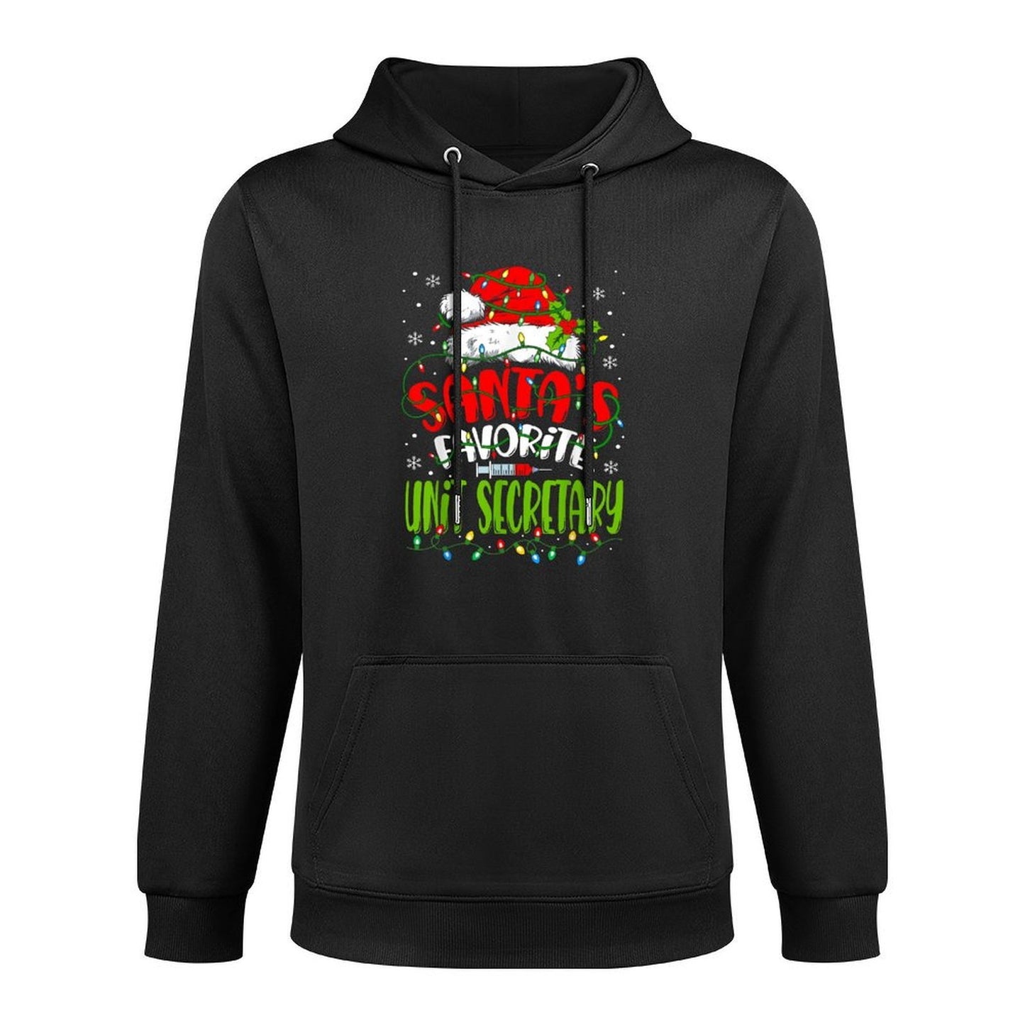 Santa Favorite Unit Secretary Christmas Medical Secretaries Relaxed Fit Hoodie