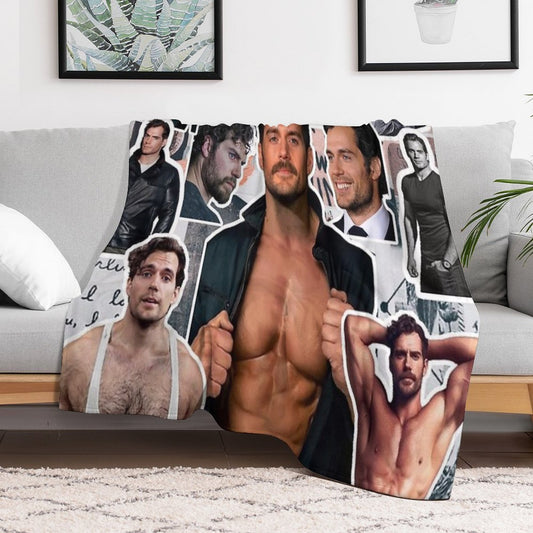 Henry Cavill Photo Collage Throw Blanket