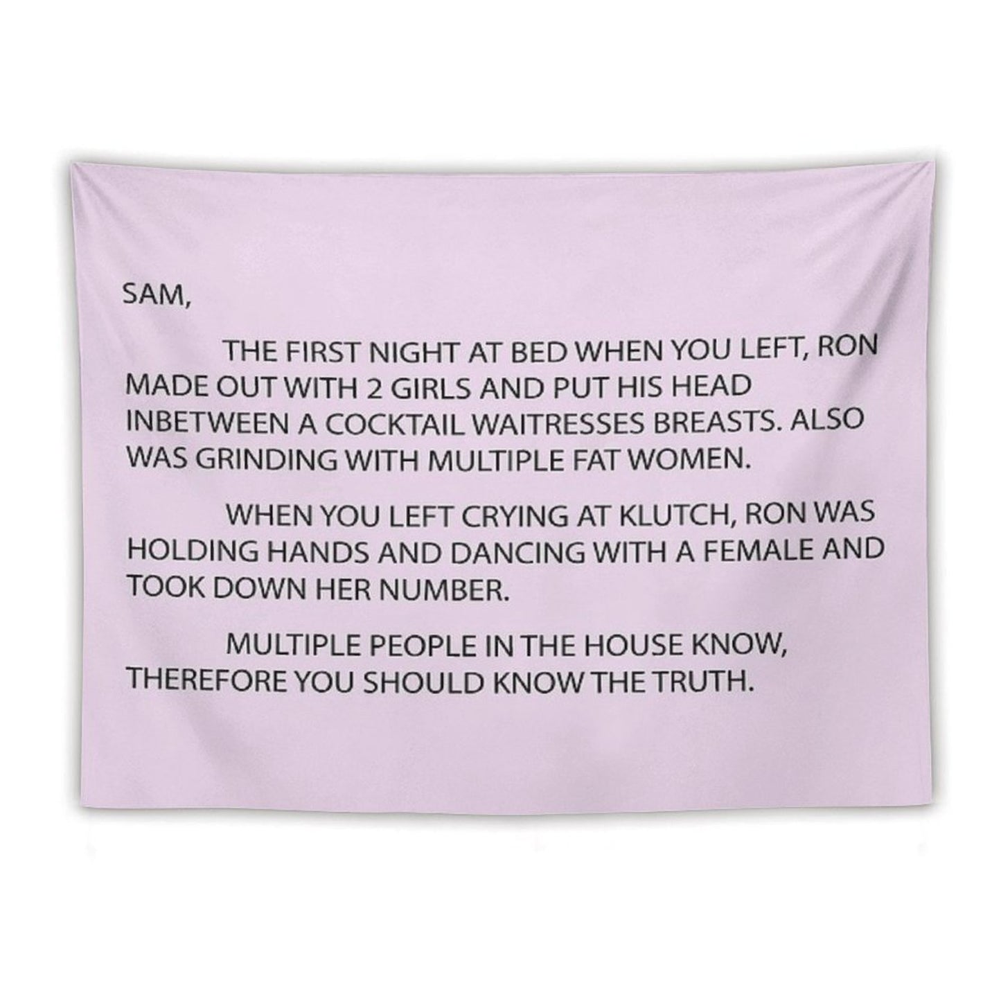 Letter to Sam Sammi Sammy Tapestry