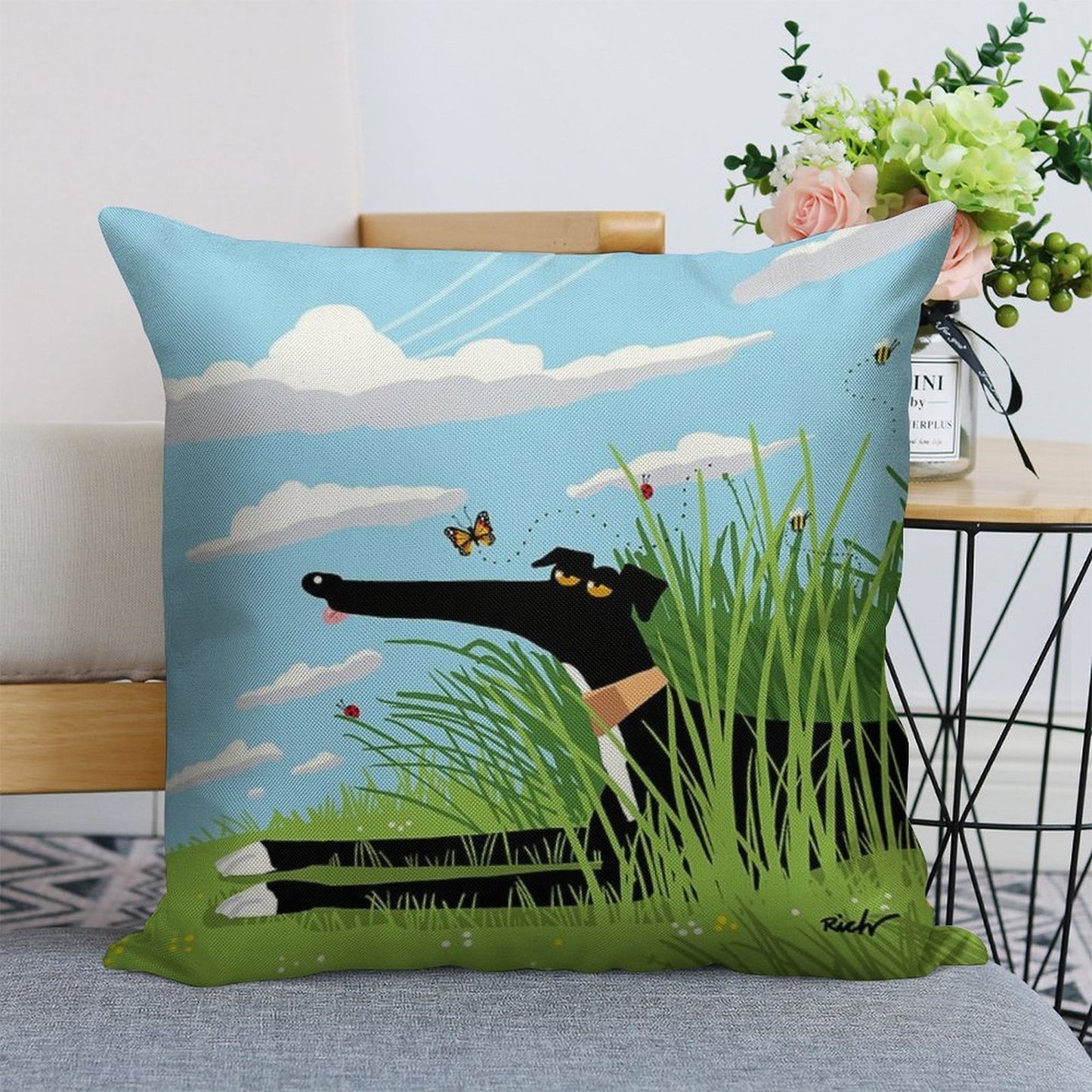 Summer Derp Linen Throw Pillow Cover