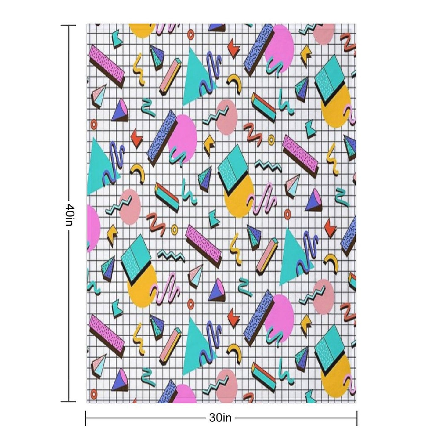 Funky 80s Eighties Memphis Pattern Design Throw Blanket