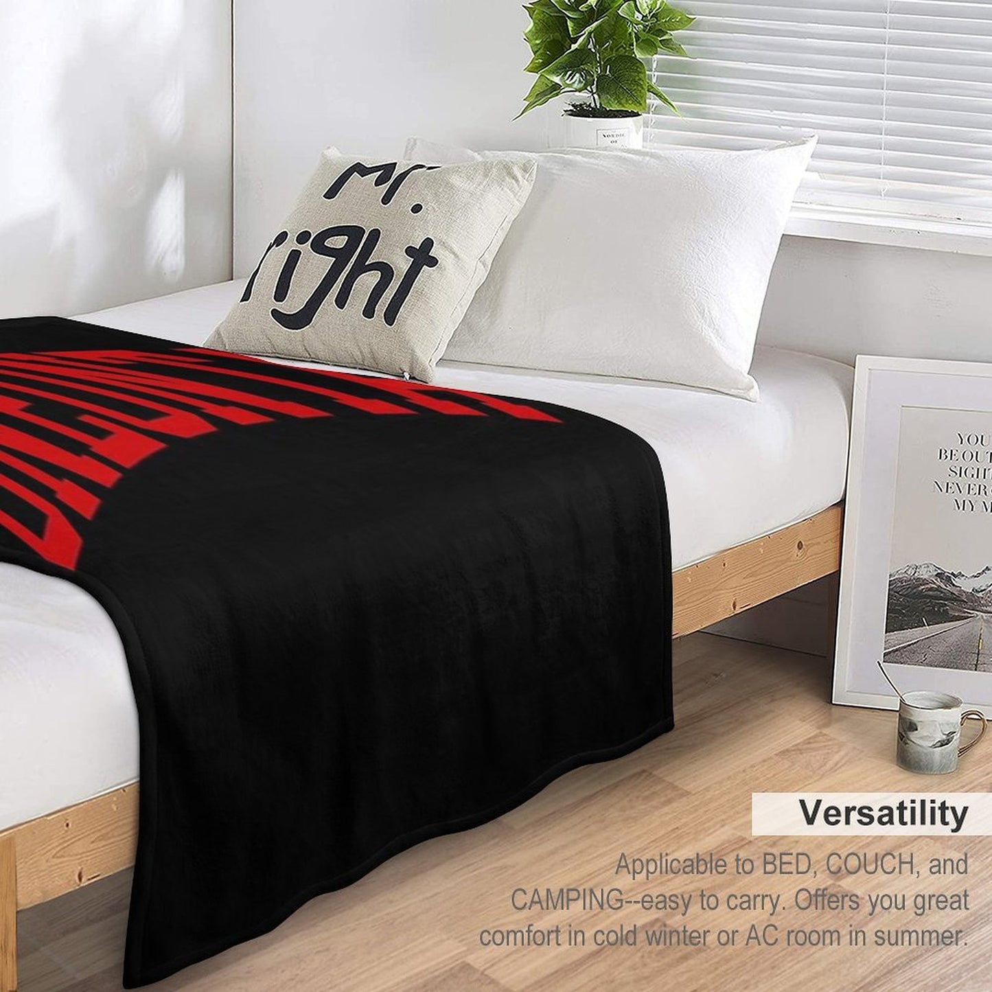 Oneonta - College Font Curved Throw Blanket