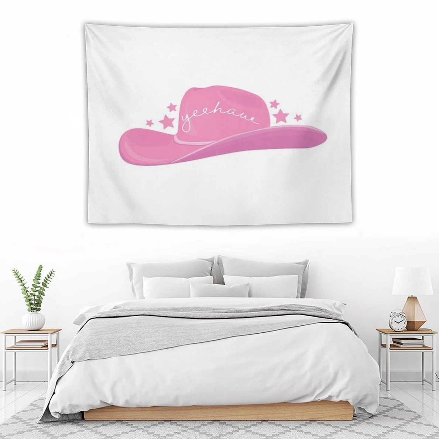 Pink Cowboy Hat Tapestry