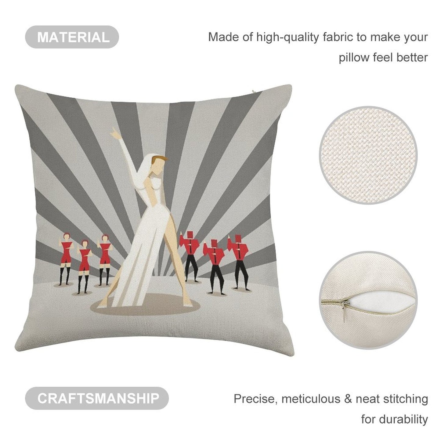 Kylie - Can't Get You Out Of My Head Linen Throw Pillow Cover