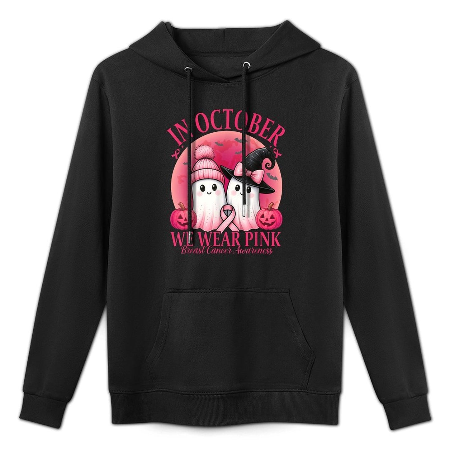 Breast Cancer Halloween for Women in October We Wear Pink Casual Wear Hoodie