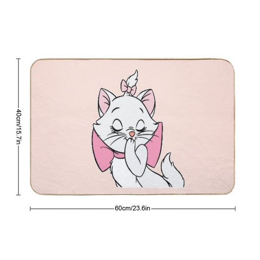Marie Cute Aristocats. Beautiful Kitty. Cartoon Cat Teehee Bath Mat