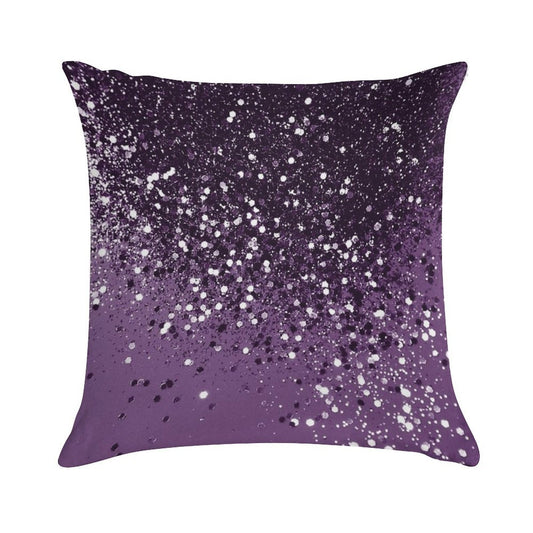 PURPLE Glam Dream #1 (Photo of Glitter Only - Not Reflective) Soft Warmth Comfort Throw Pillow