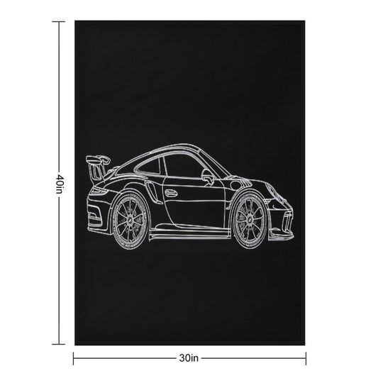 Porsche 911 GT3 Design Line Throw Blanket