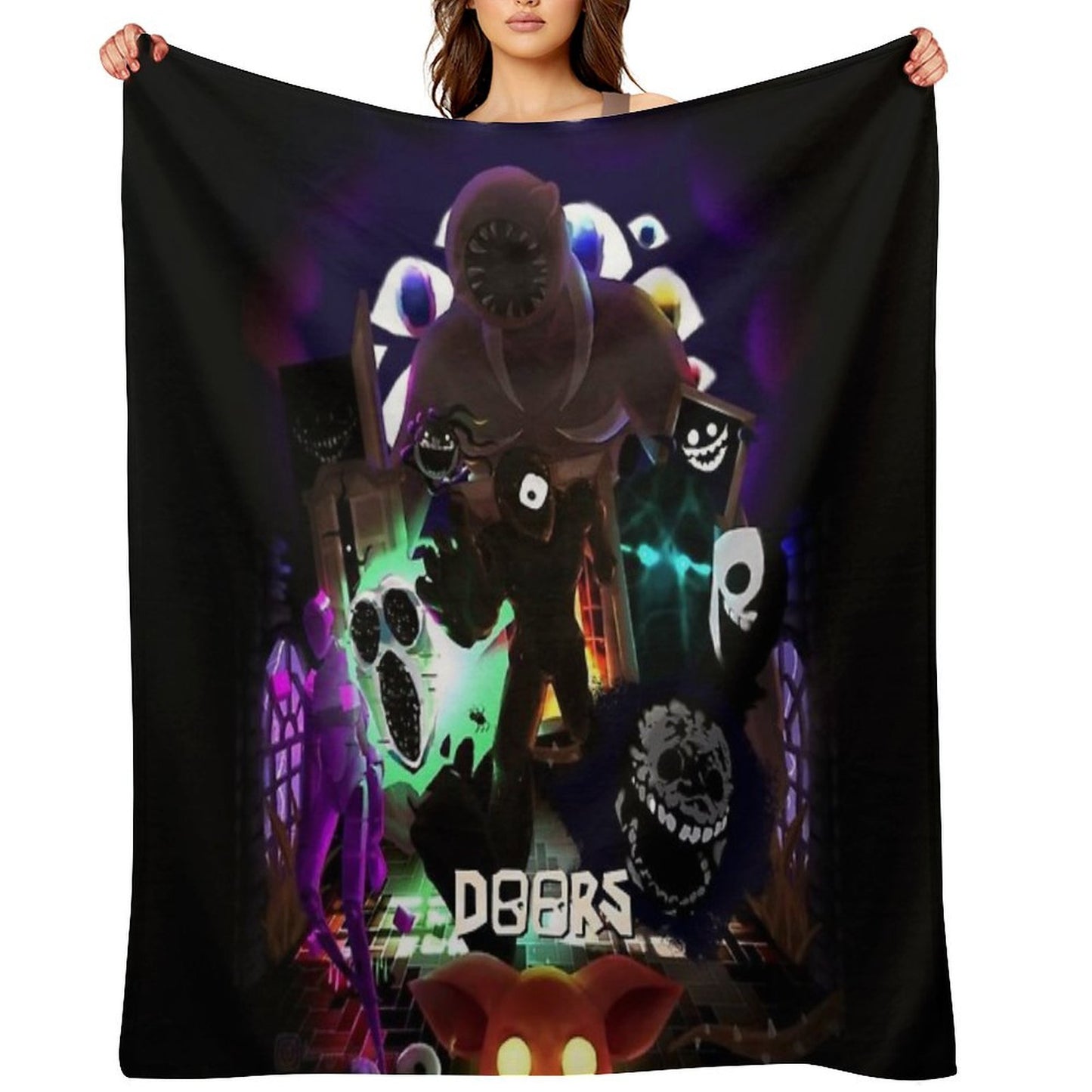 Roblox Doors Team Throw Blanket