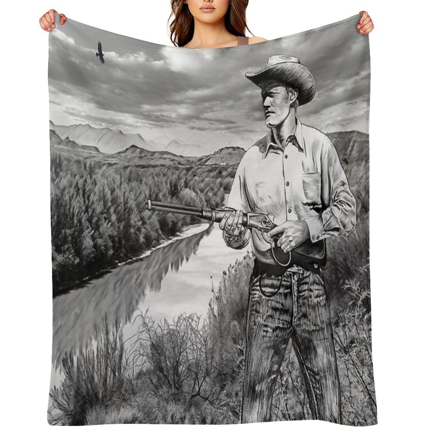 The Rifleman Chuck Connors Throw Blanket
