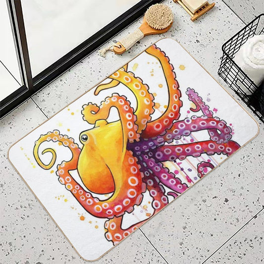 Octopus Sunrise Bath Mat