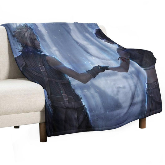 Final Fantasy 7 Cloud And Tifa Throw Blanket