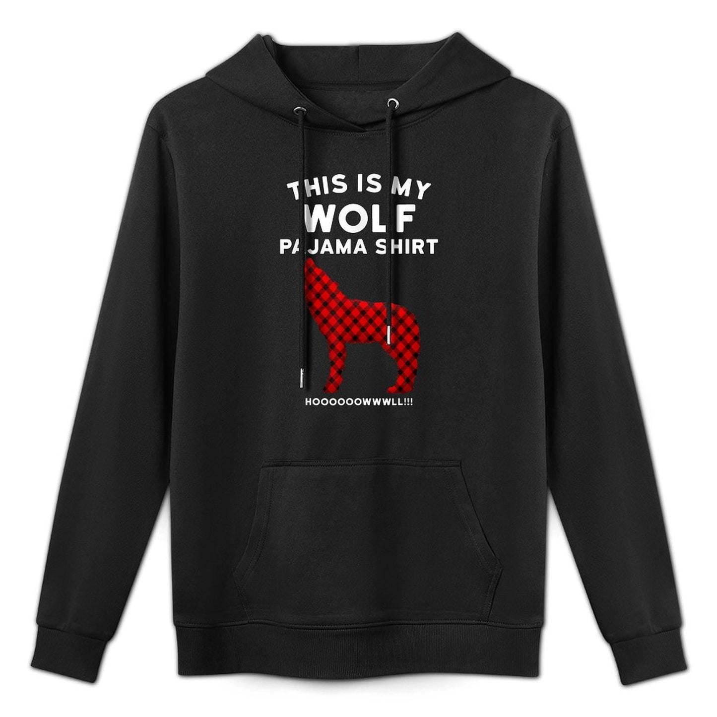 Wolf Pajama - Cute Christmas Gift for Wolf Lovers Medium-Weight Fabric Hoodie
