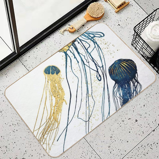 Metallic Jellyfish II Bath Mat