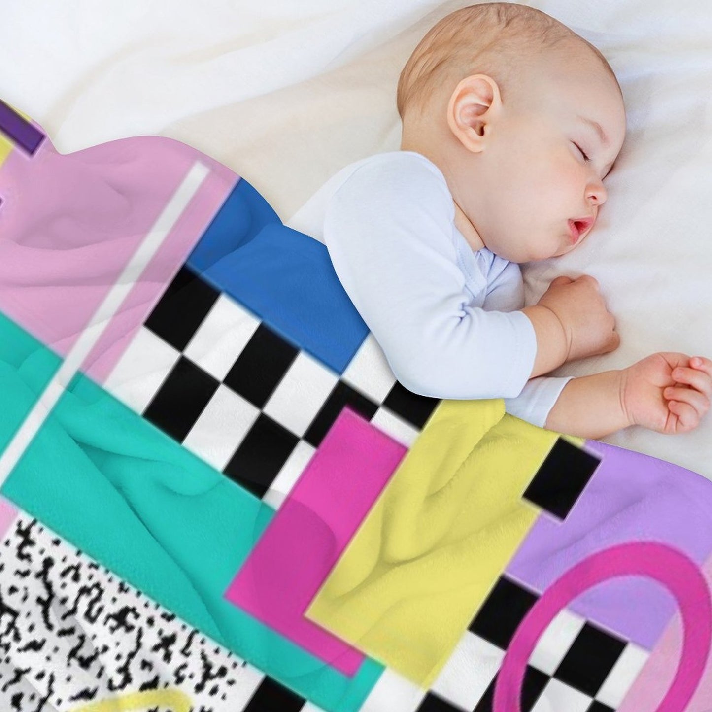 Memphis Pattern 110 - Retro 90s 80s Throw Blanket