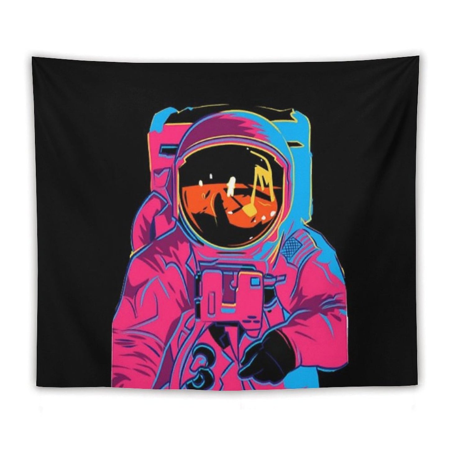 Trippy Rainbow Astronaut Tapestry
