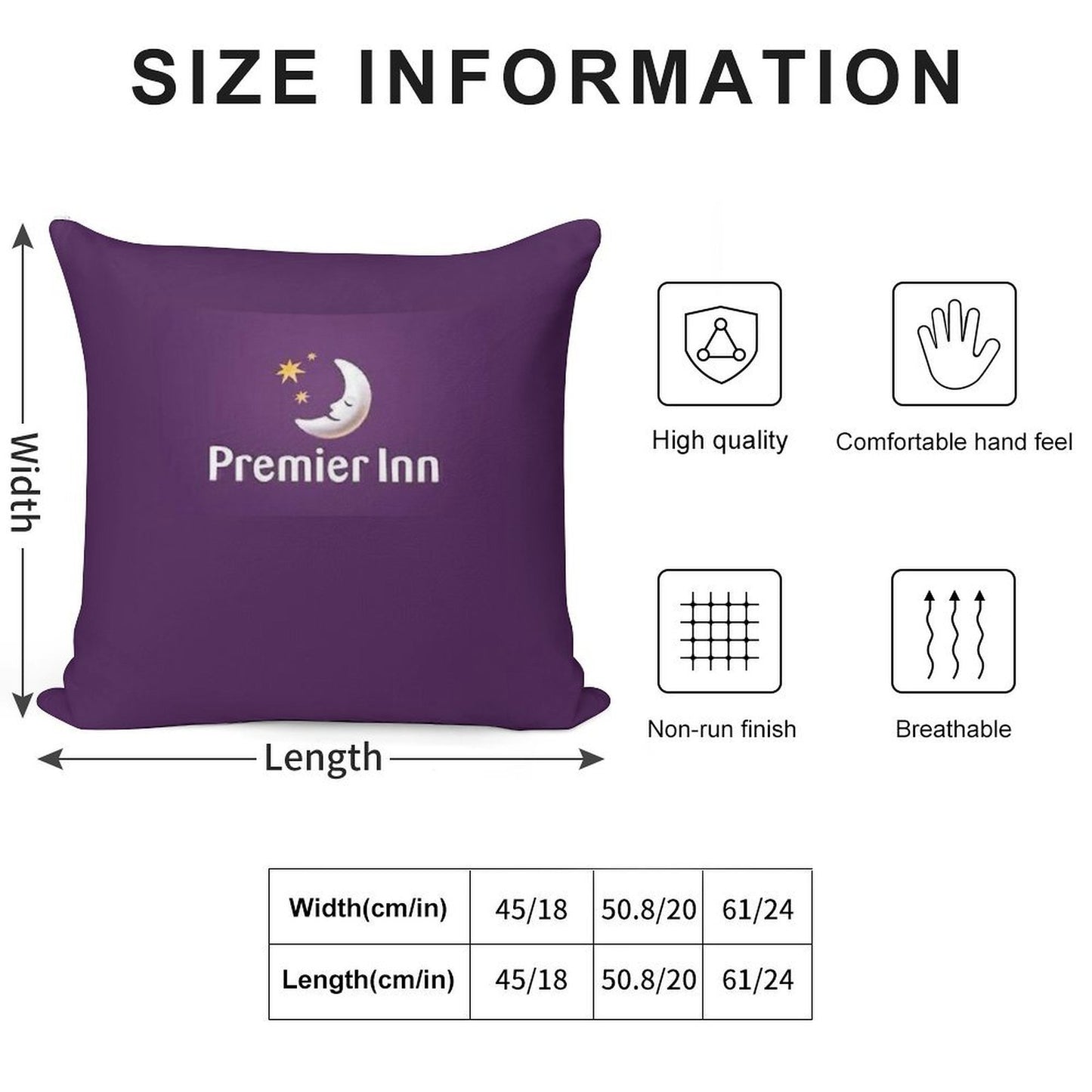 PREMIER INN Soft Luxury Feel Throw Pillow