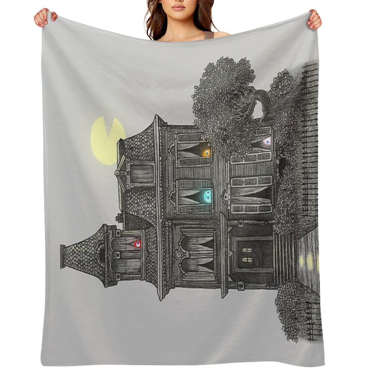 Haunted by The 80's Throw Blanket