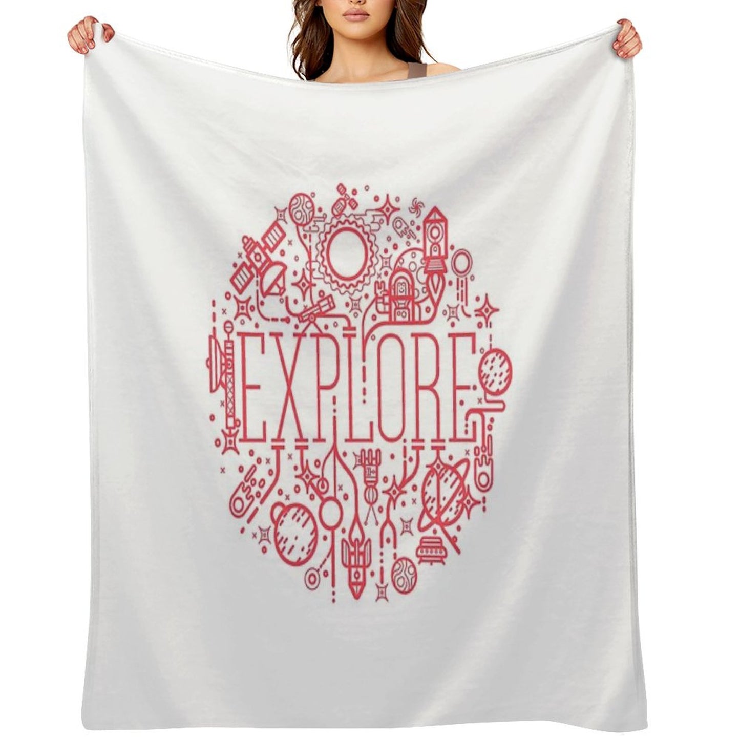 Explore Space Throw Blanket