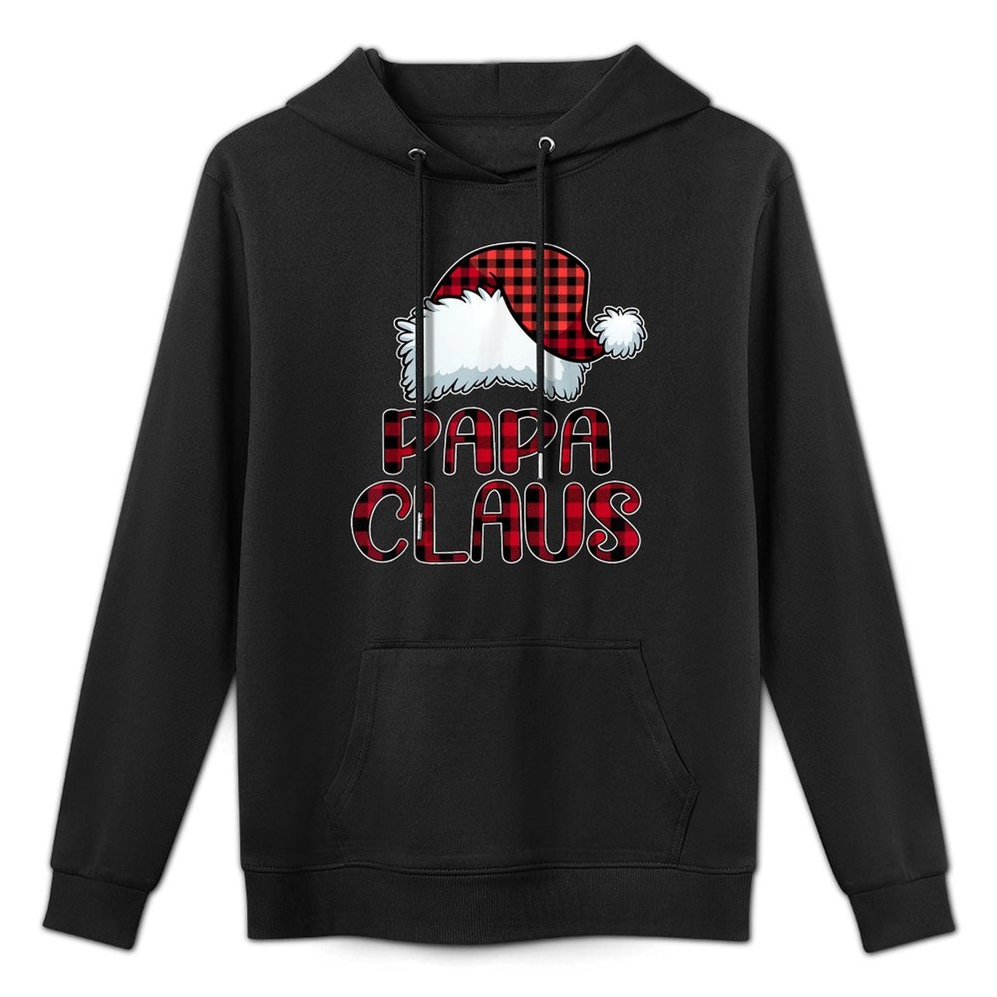 Papa Claus Funny Christmas Pajama Family Matching Kangaroo Pocket Hoodie