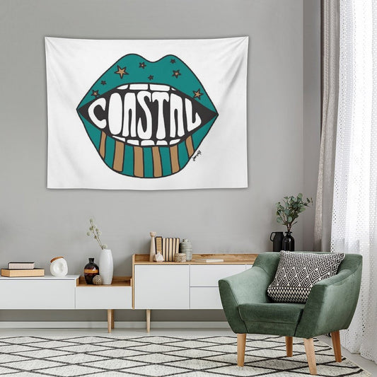Coastal Carolina Funky Lips Tapestry