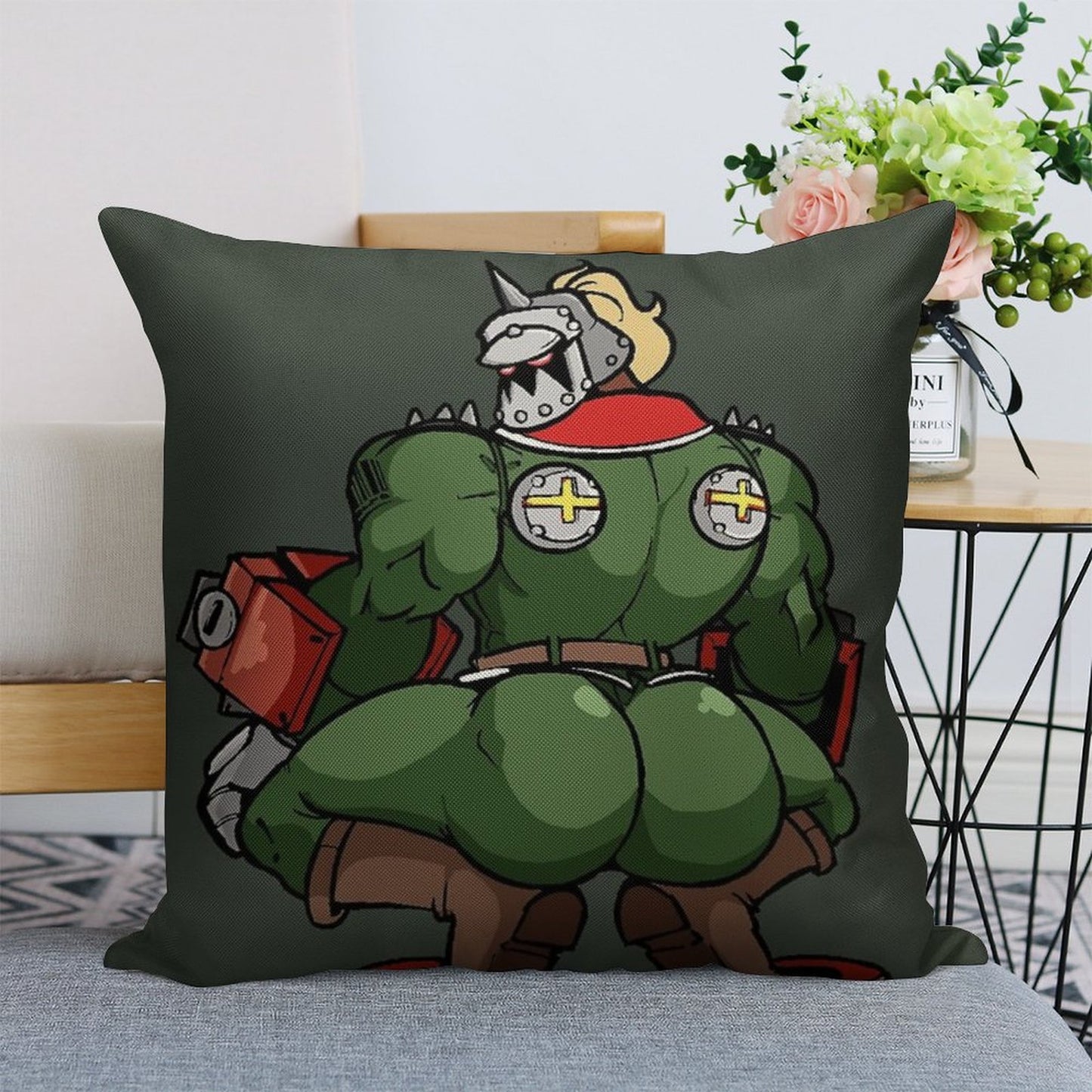 Potemkin Culo Linen Throw Pillow Cover
