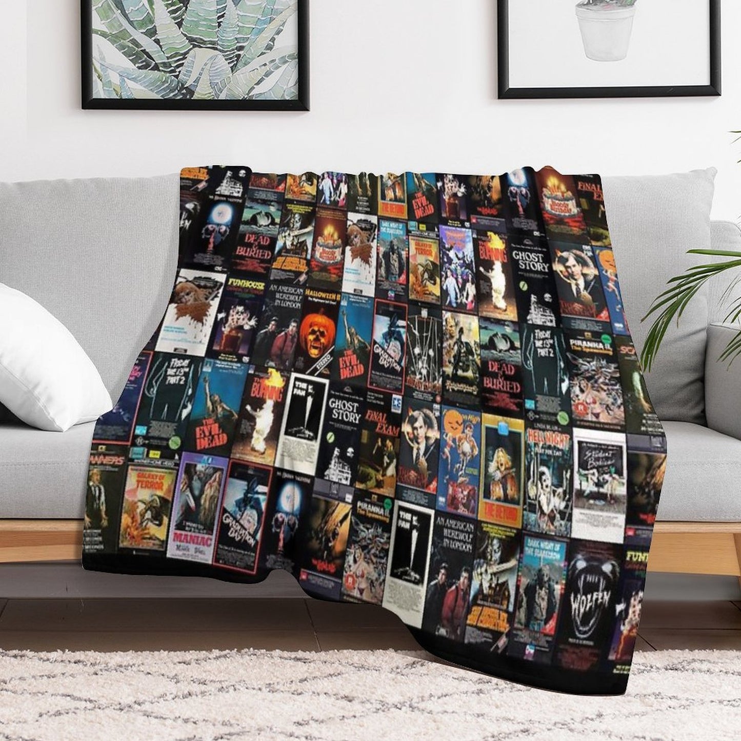 RETRO HORROR VHS ARTWORK - 1981 Throw Blanket