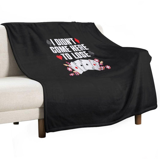 Cool Poker Player Art For Men Women Casino Lover Gamblers Throw Blanket