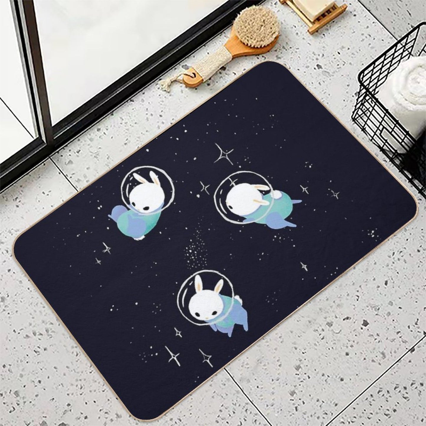 Space Bunnies Bath Mat