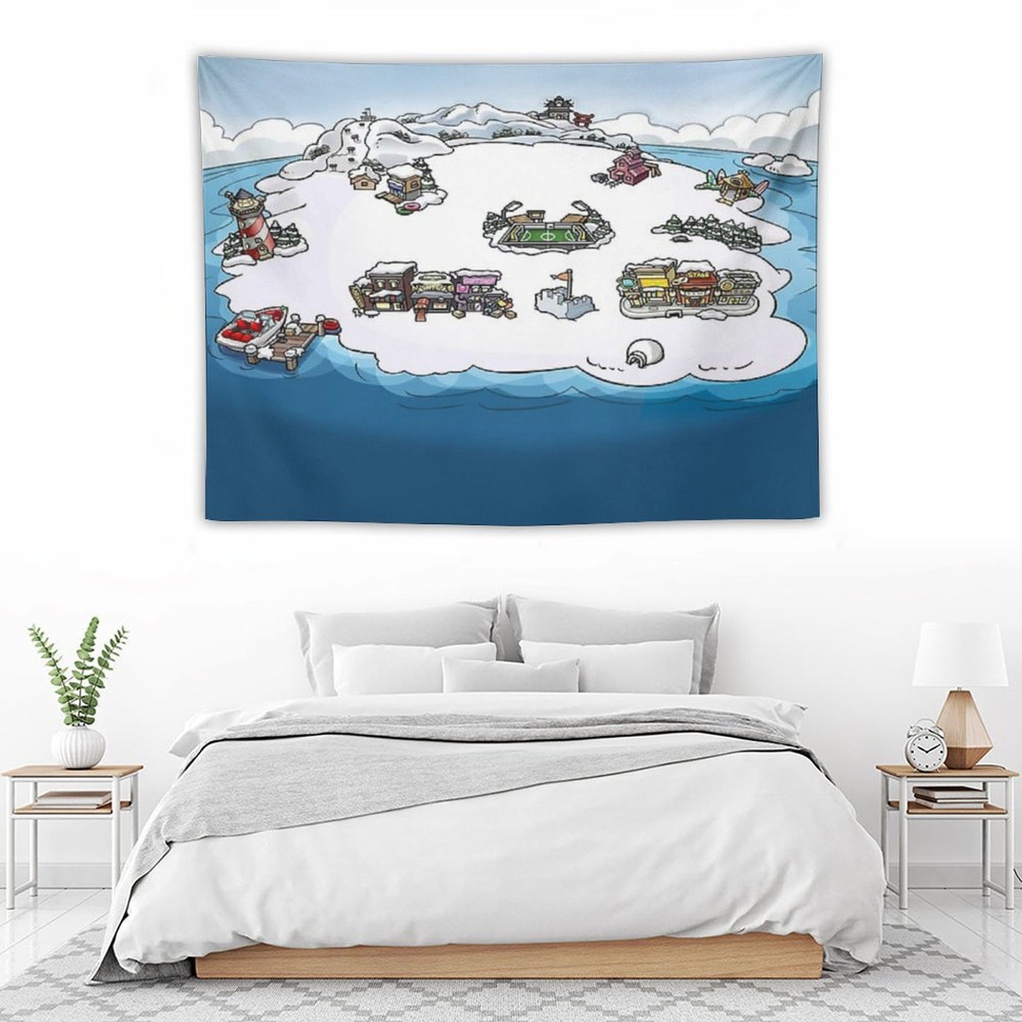 Club Penguin Map Tapestry