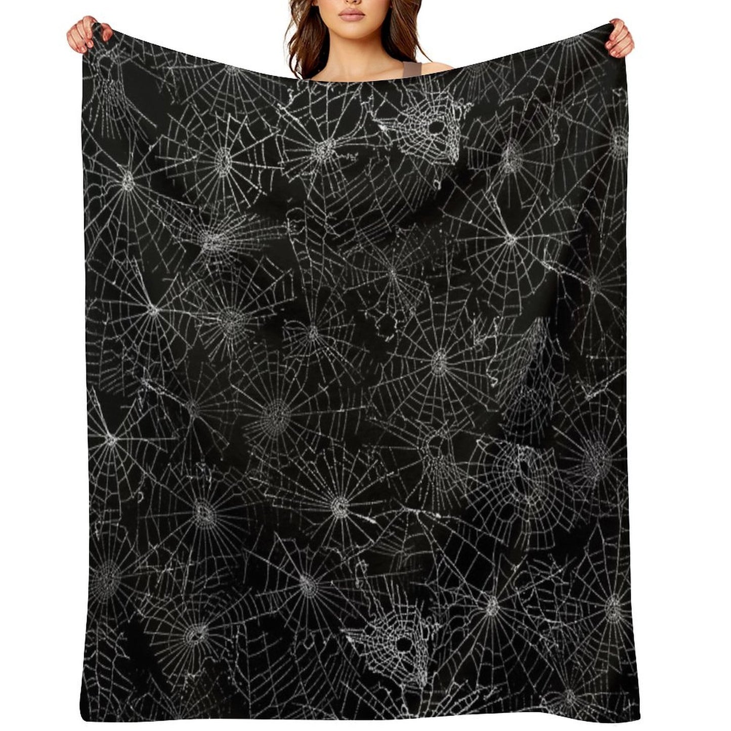 White Cobwebs Throw Blanket