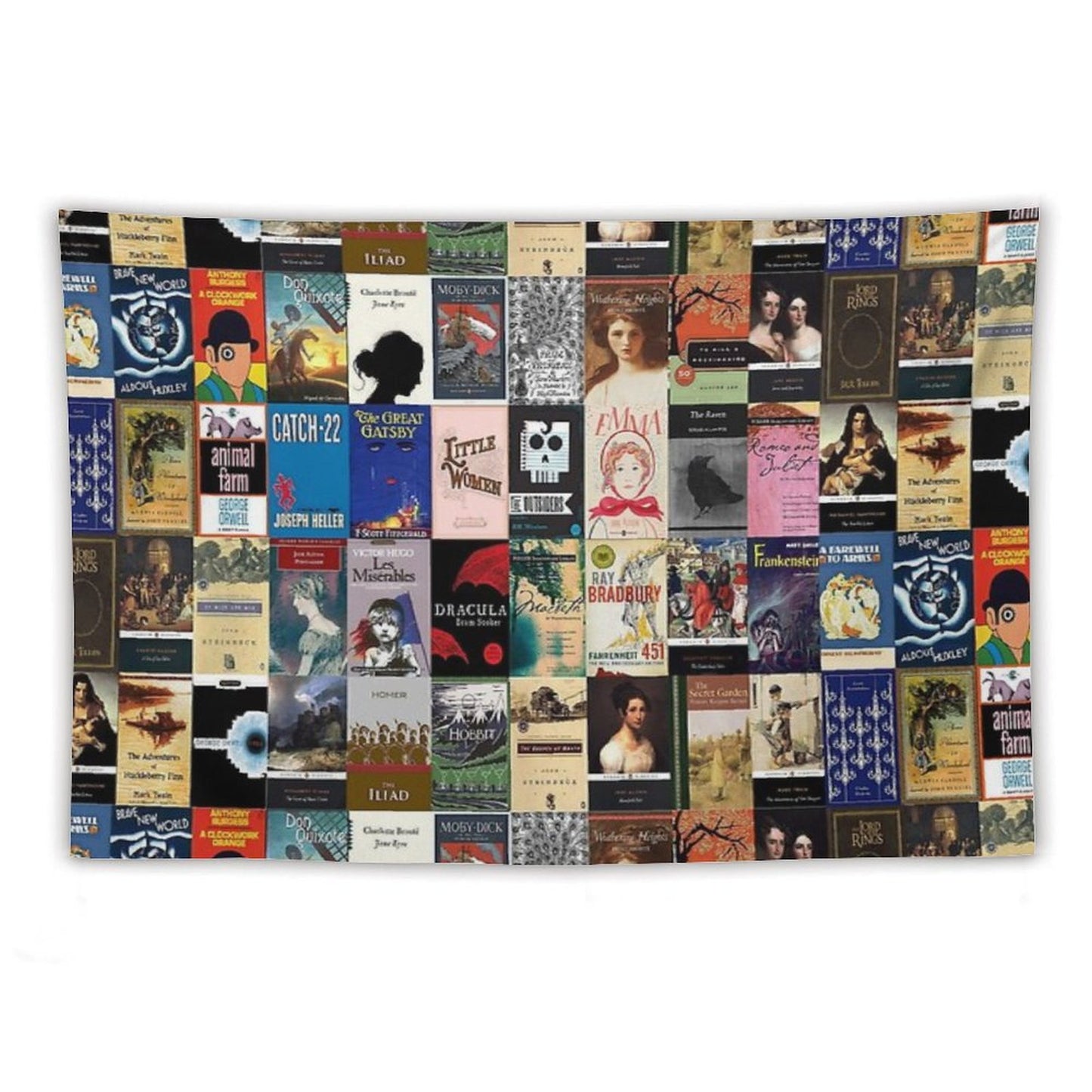 Classic Literature Book Covers Tapestry