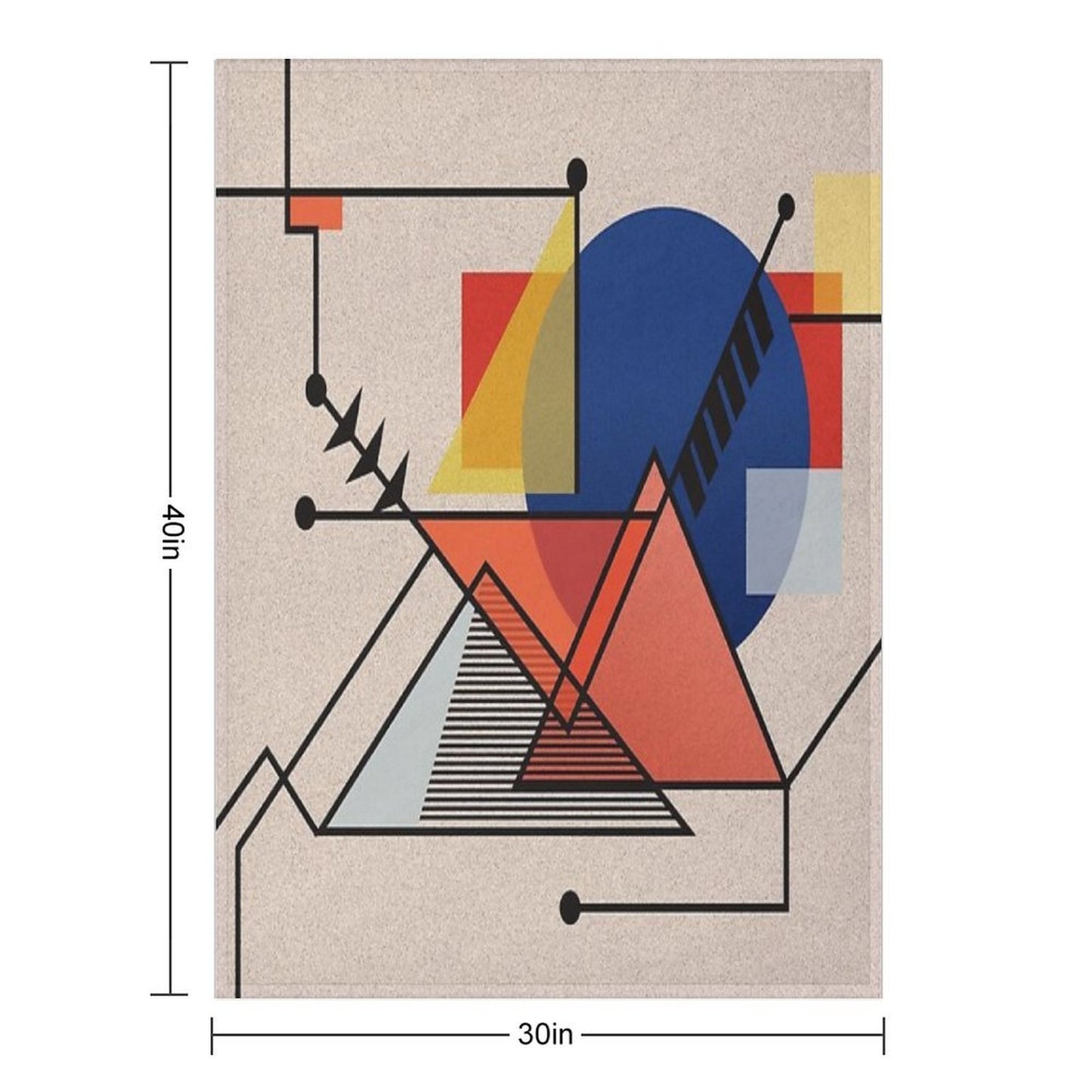 Midcentury Modern Abstraction Throw Blanket
