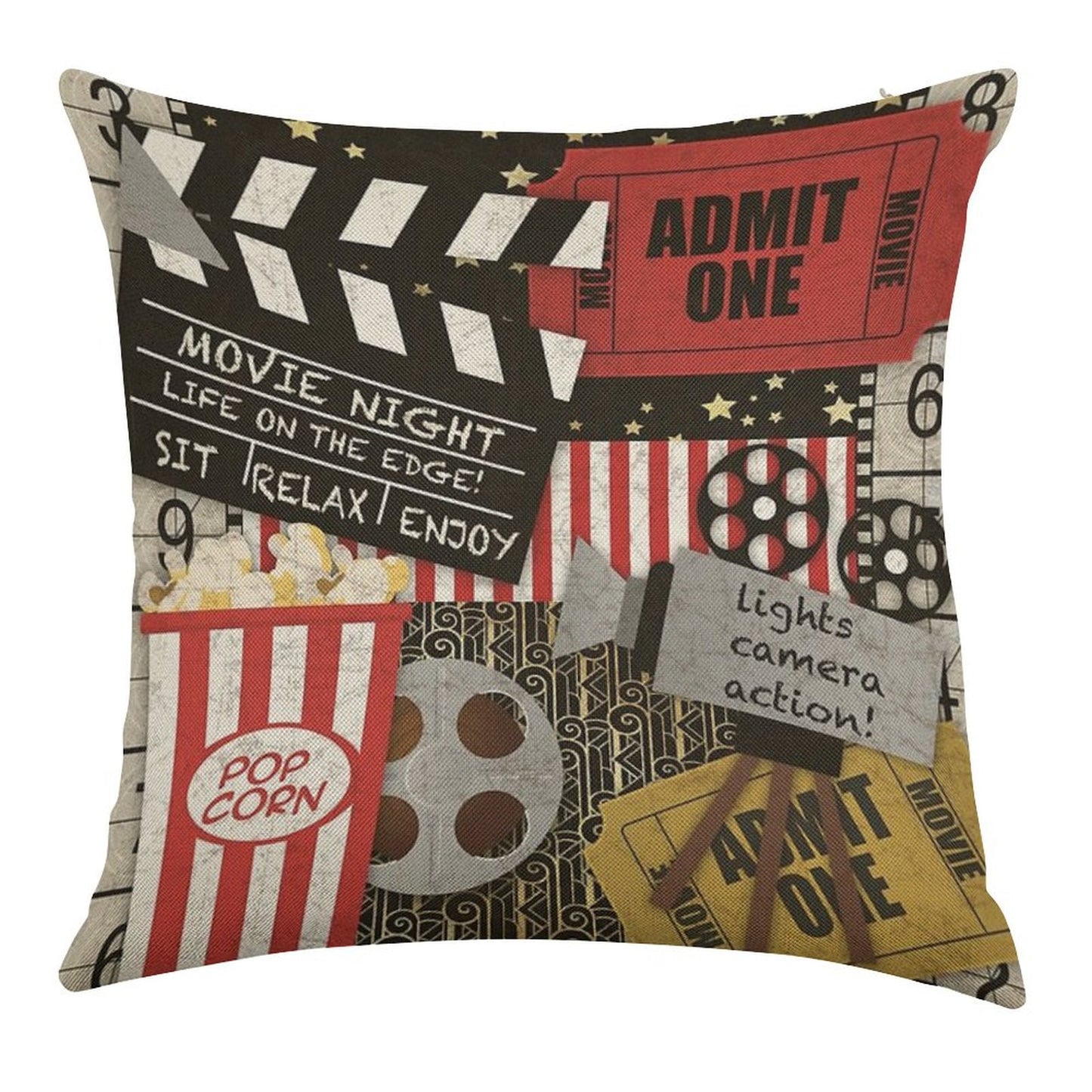 Home Movie-JP3516 Linen Throw Pillow Cover