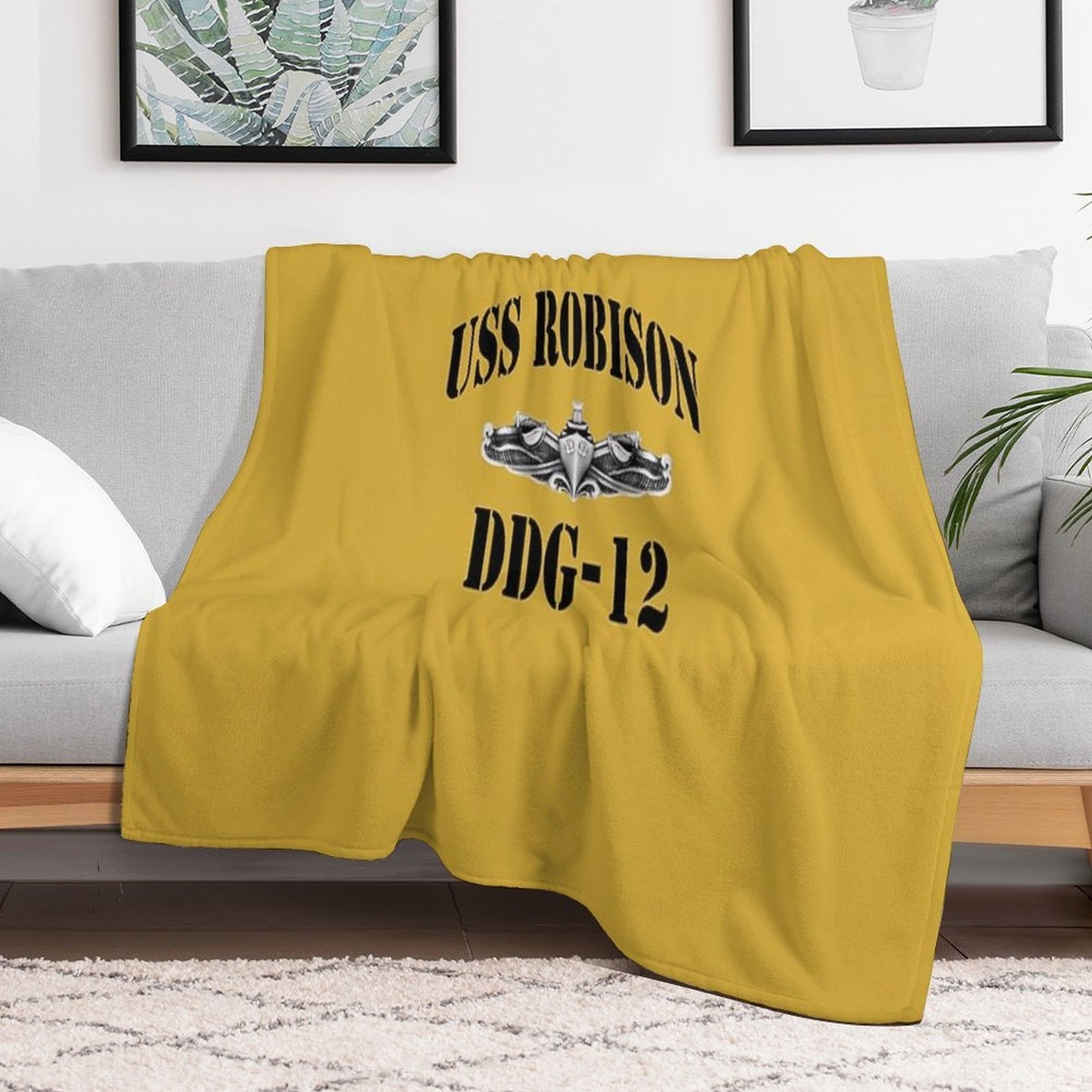 USS ROBISON (DDG-12) SHIP'S STORE Throw Blanket