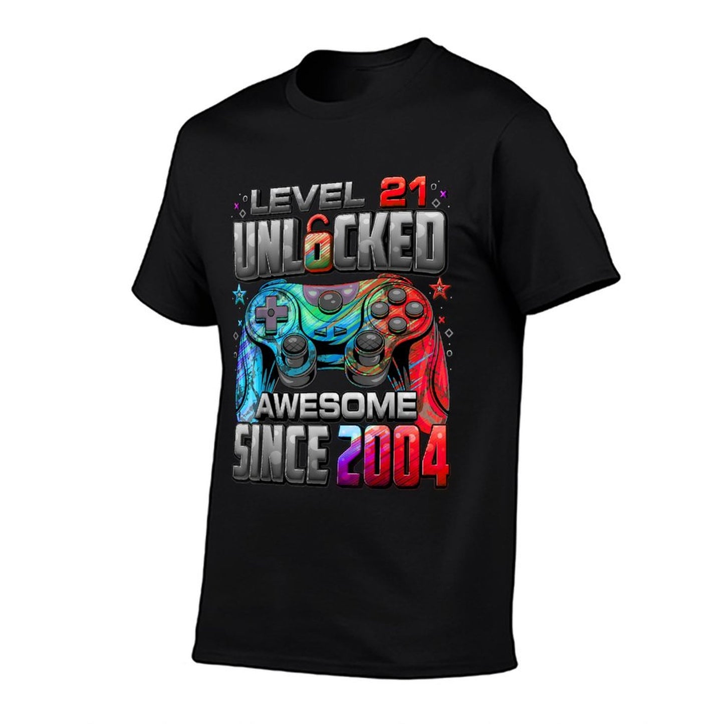 Level 21 Unlocked Awesome Since 2004 21st Birthday Gaming T-Shirt