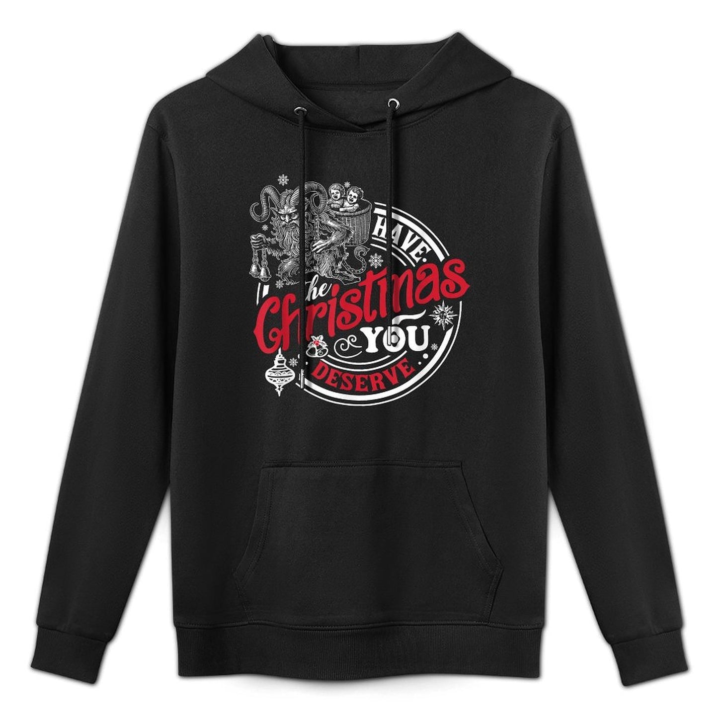 Retro Have The Christmas You Deserve Dark Humor Krampus Xmas Relaxed Fit Hoodie