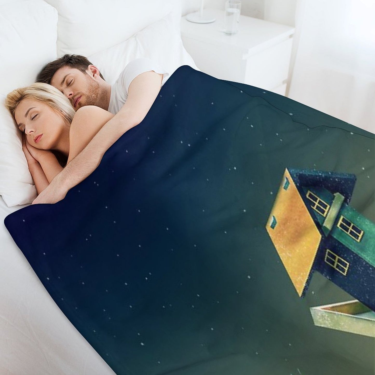 Flying Bird...house Throw Blanket