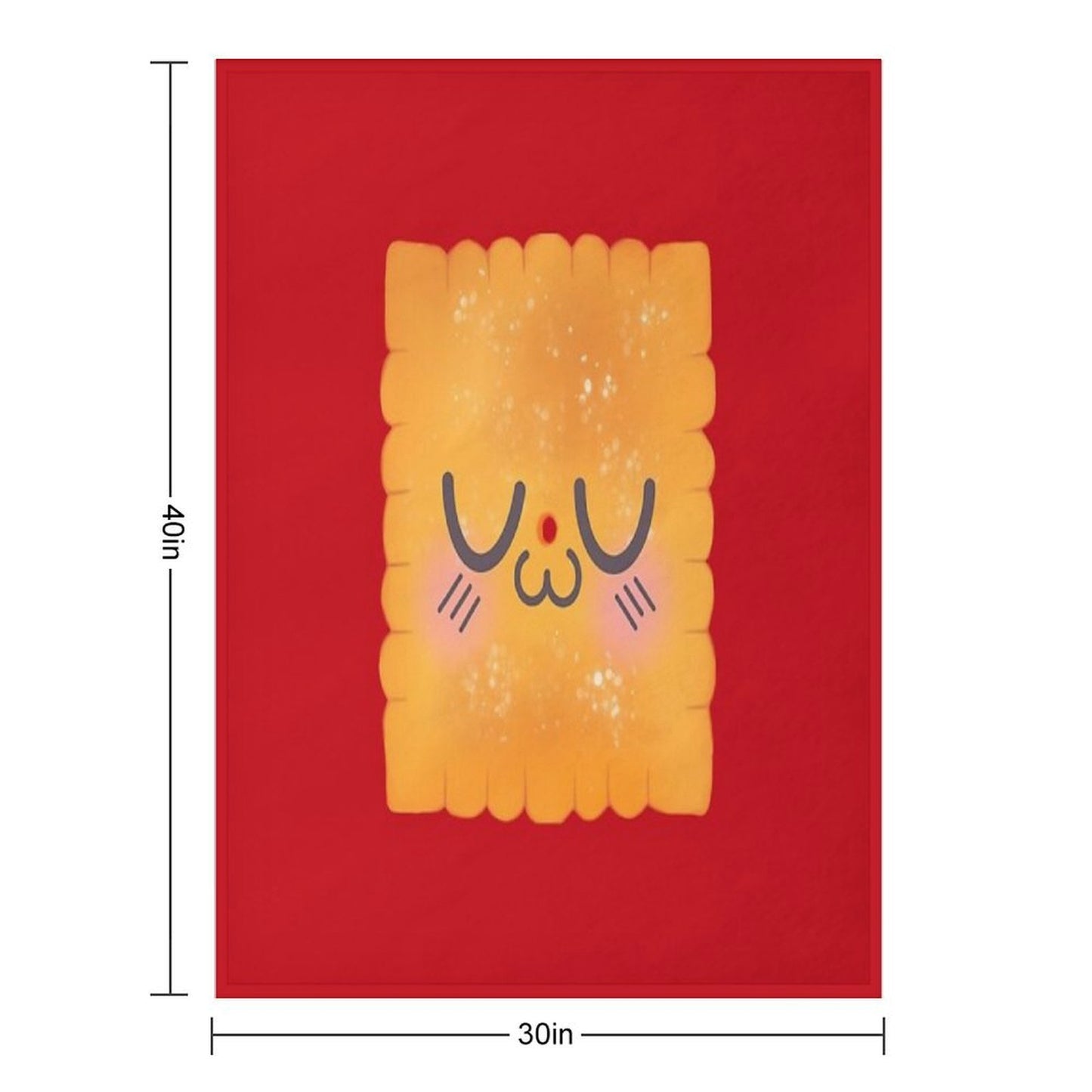 Uwu Cheese Cracker Throw Blanket